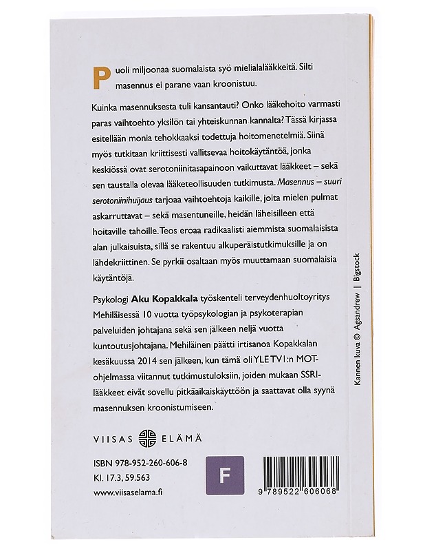 Masennus, suuri serotoniinihuijaus - Aku Kopakkala - Tietokirjat ja oppaat - 10105625700 - 1