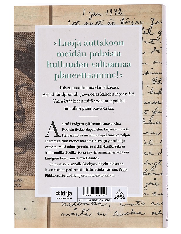 Sotapäiväkirjat 1939-1945 - Lindgren, Astrid - Elämäkerrat ja muistelmat - 10105625782 - 1