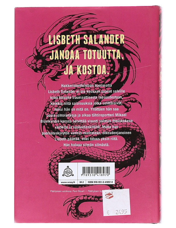Tyttö joka etsi varjoaan - Lagercrantz, David - Jännitys ja dekkarit - 10105625789 - 1