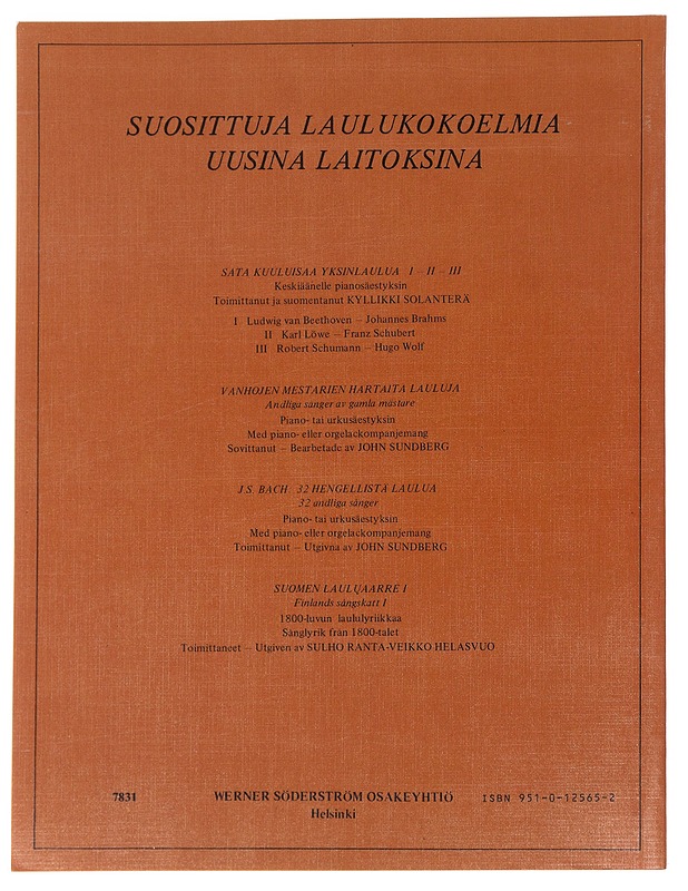 Sata kuuluisaa yksinlaulua I : Beethoven, Brahms - Kyllikki Solanterä - Harrastekirjat - 10105625852 - 1