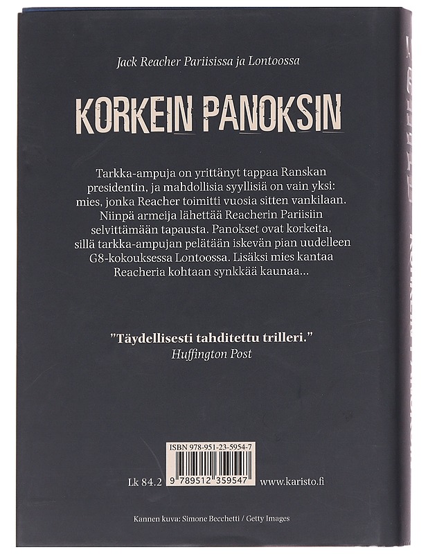 Korkein panoksin - Child, Lee - Romaanit ja novellit - 10105625972 - 1