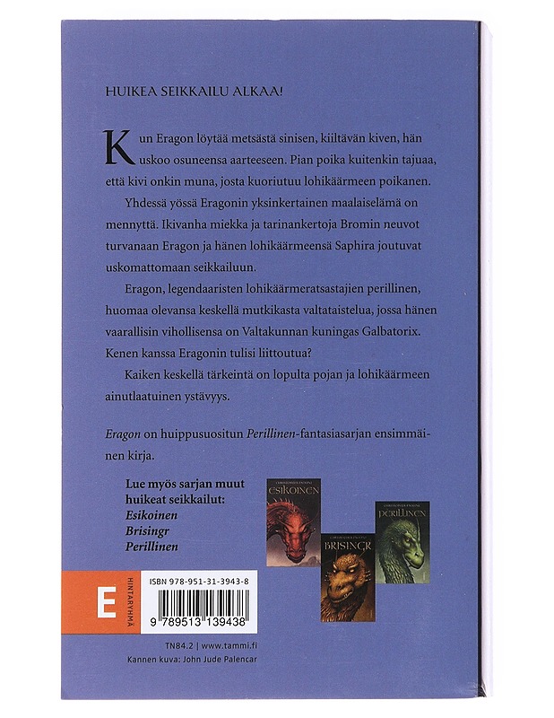 Eragon - Paolini, Christopher - Fantasia- ja scifi - 10105625984 - 1