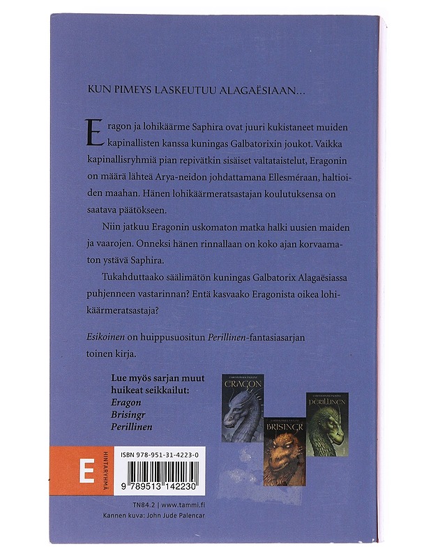 Esikoinen - Paolini, Christopher - Fantasia- ja scifi - 10105625987 - 1