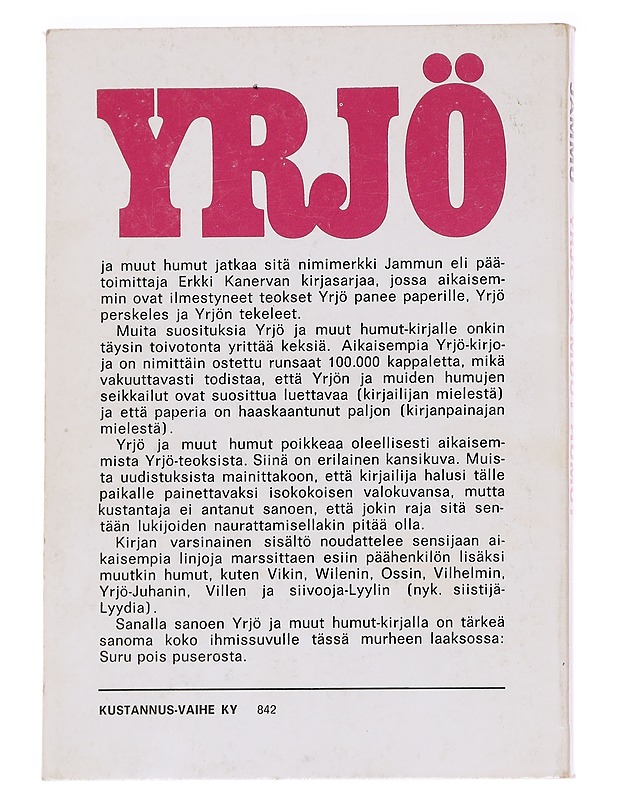Yrjö ja muut humut - Jammu - Kaunokirjallisuus - 10105626094 - 1