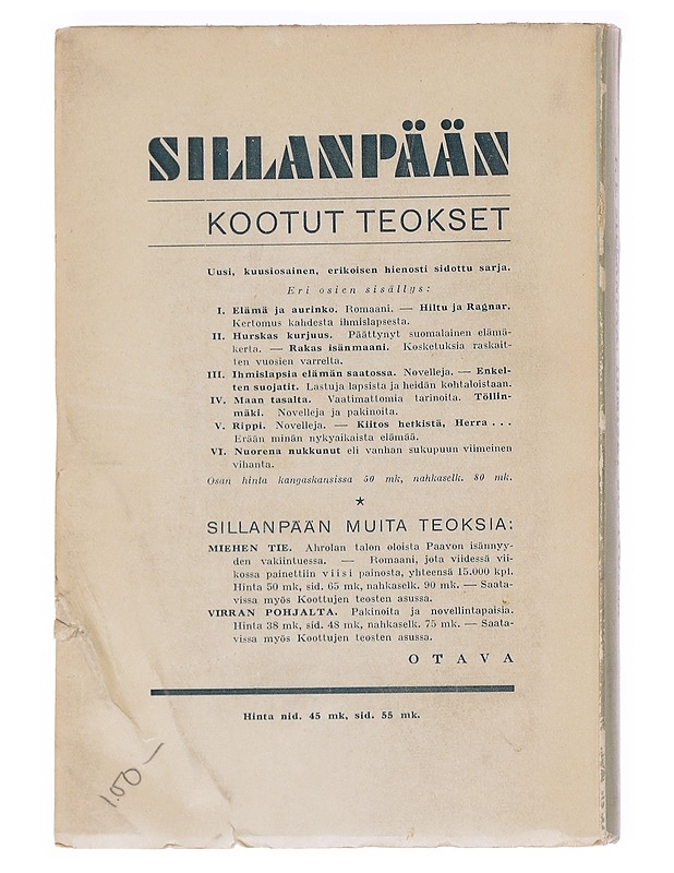 Ihmiset suviyössä - F. E. Sillanpää - Romaanit ja novellit - 10105626096 - 1