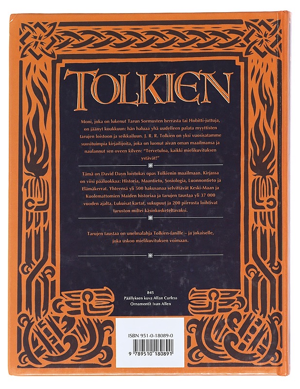 Tolkien / tarujen taustaa - Day, David - Fantasia- ja scifi - 10105626098 - 1
