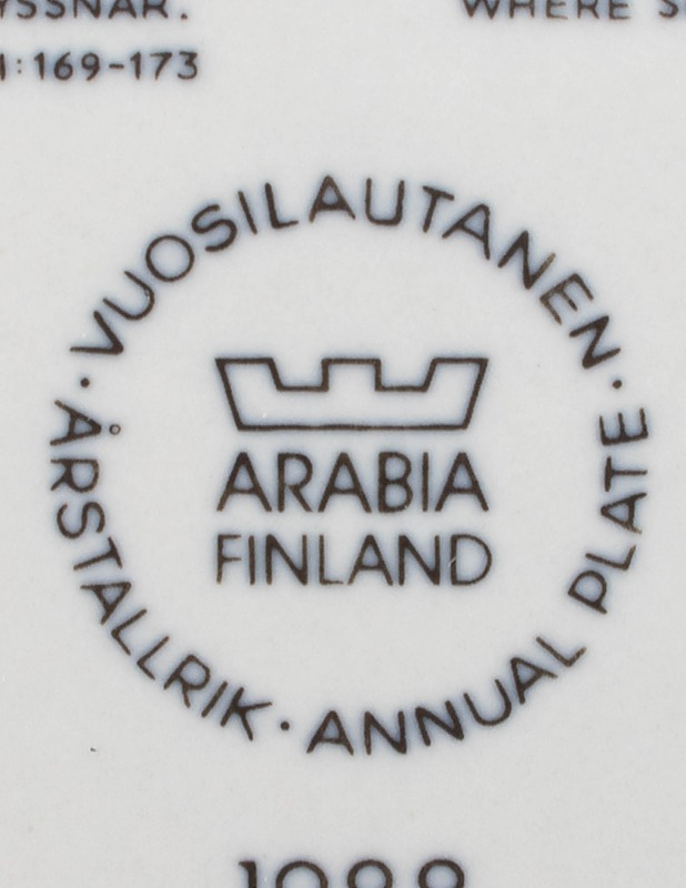 ARABIA Kalevala 1988 vuosilautanen - Designsuosikit - 10105626145 - 2