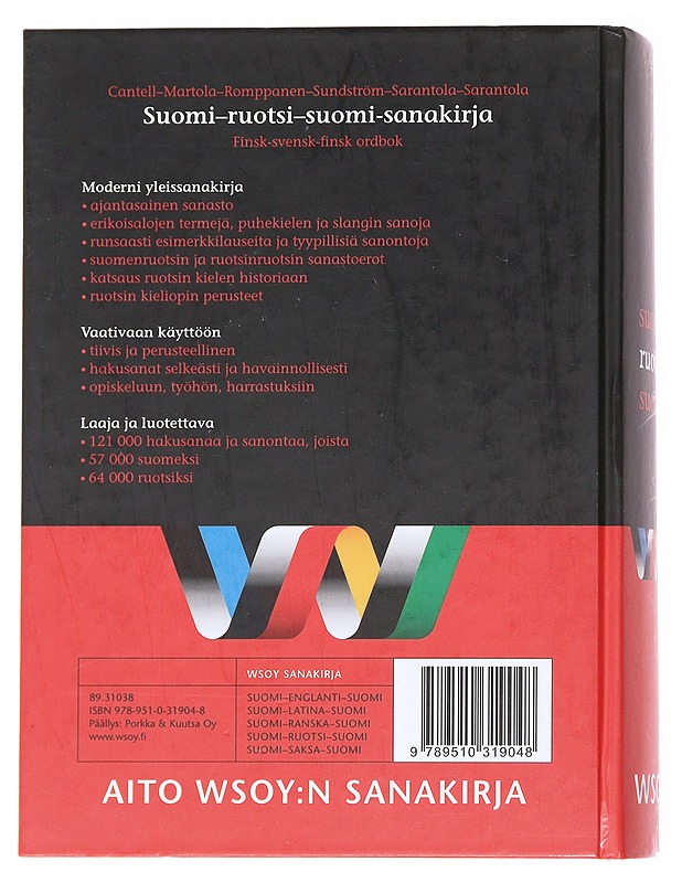 Suomi-ruotsi-suomi sanakirja - Cantell, Ilse - Tietokirjat ja oppaat - 10105626177 - 1