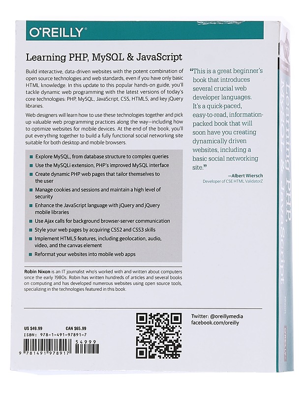 Learning PHP, MySQL & JavaScript : with jQuery, CSS & HTML5 - Robin Nixon - Tietokirjat ja oppaat - 10105626212 - 1