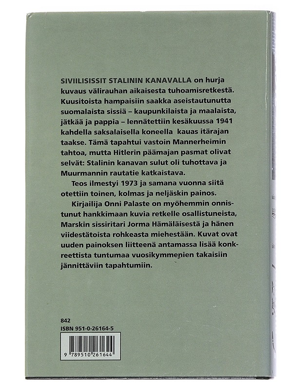 Siviilisissit Stalinin kanavalla - Onni Palaste - Romaanit ja novellit - 10105626269 - 1