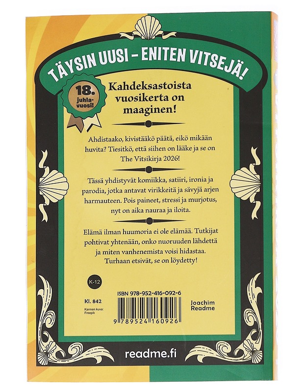 The vitsikirja 2026 - Joachim Readme - Harrastekirjat - 10105626340 - 1