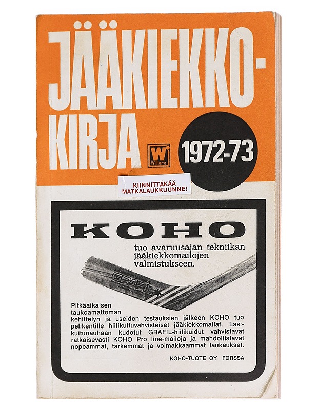 Jääkiekkokirja 1972-73 - Aarne Honkavaara - Tietokirjat ja oppaat - 10105626414 - 0