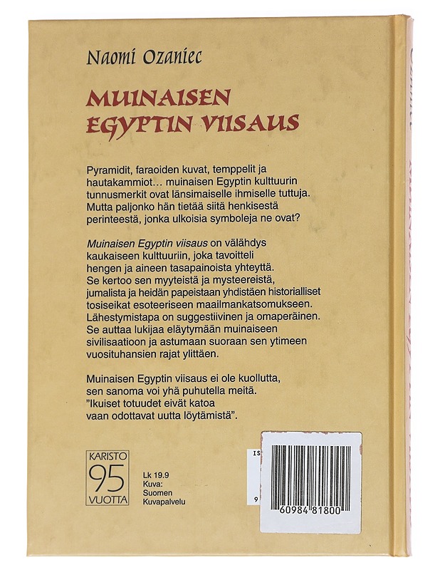 Muinaisen Egyptin viisaus - Ozaniec, Naomi - Historiakirjat - 10105626612 - 1