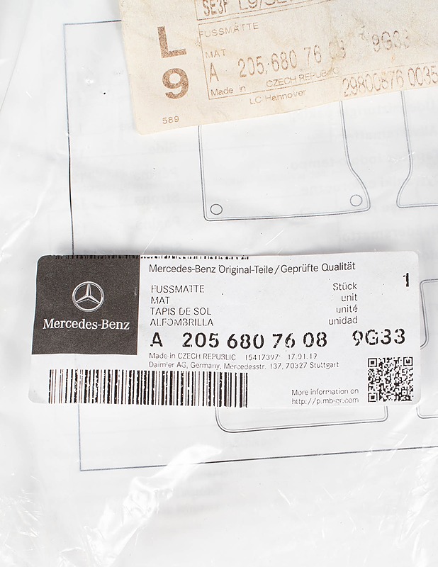 MERCEDES-BENZ All Season Floor Mats auton kumimatto - Muut urheiluvälineet ja vapaa-aika - 10105626657 - 1