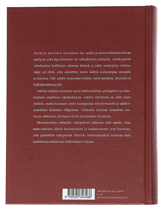 Aatelin historia Suomessa - Haggrén, Georg - Historiakirjat - 10105626828 - 1