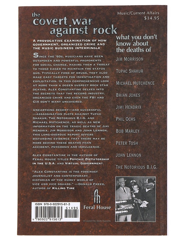 The covert war agaainst rock - Constantine, Alex - Tietokirjat - 10105626863 - 1