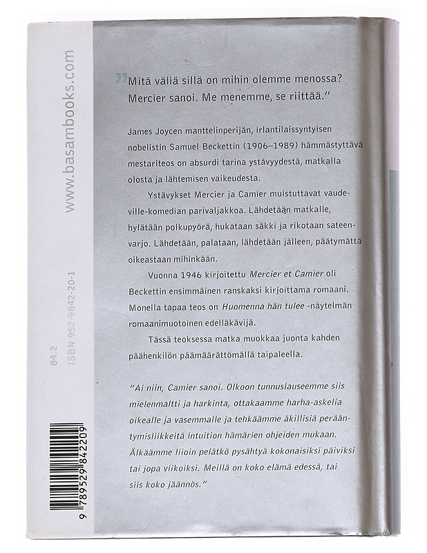 Mercier ja Camier - Samuel Beckett  - Kaunokirjallisuus - 10105626877 - 1