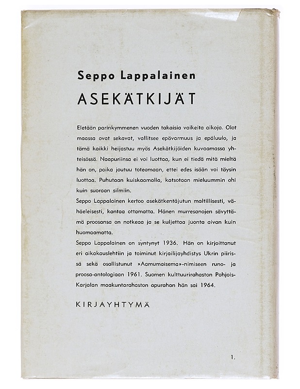Asekätkijät - Seppo Lappalainen - Romaanit ja novellit - 10105626893 - 1
