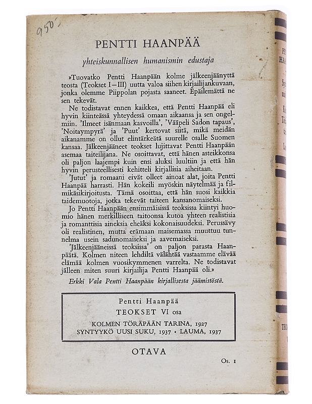 Pentti Haanpään teokset 6 - Pentti Haanpää - Romaanit ja novellit - 10105626899 - 1