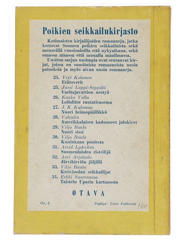 Kreivisodan seikkailija - Viljo Rauta - Romaanit ja novellit - 10105627034 - 1