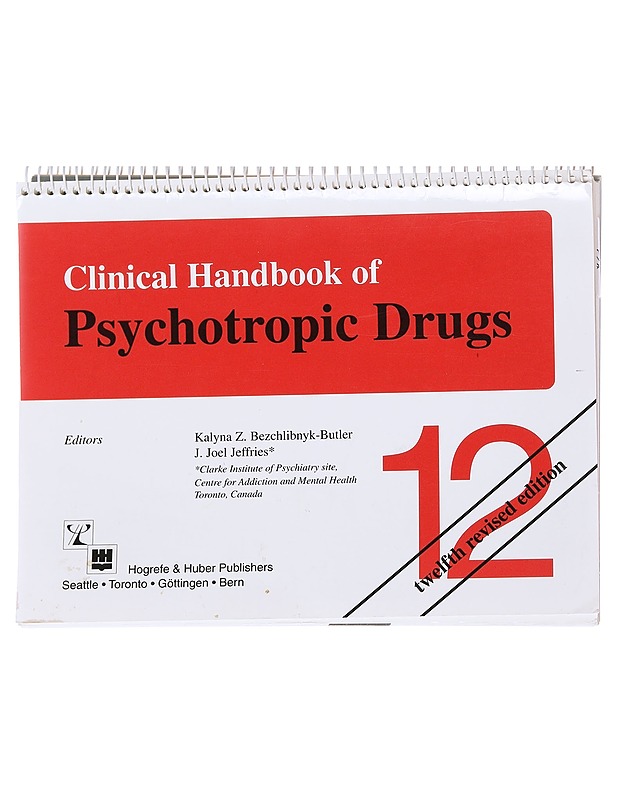 Clinical Handbook of Psychotropic Drugs - Kalyna Z. Bezchlibnyk-Butler - Tietokirjat ja oppaat - 10105627104 - 0