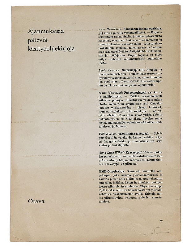 Ompeluoppi 2 - Lahja Turunen - Tietokirjat ja oppaat - 10105627147 - 1