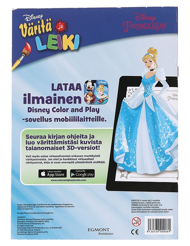 Väritä ja leiki: Disney Prinsessat - Egmont - Lastenkirjat - 10105627215 - 1