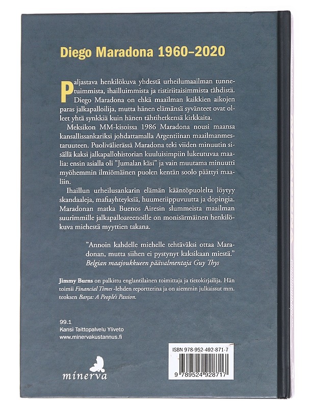 Maradona / maailman paras jalkapalloilija? - Burns, Jimmy - Elämäkerrat ja muistelmat - 10105627245 - 1