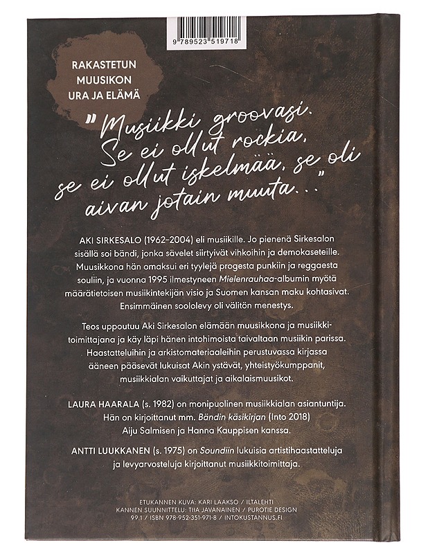 Aki Sirkesalo / musiikki soi - Haarala, Laura - Elämäkerrat ja muistelmat - 10105627252 - 1