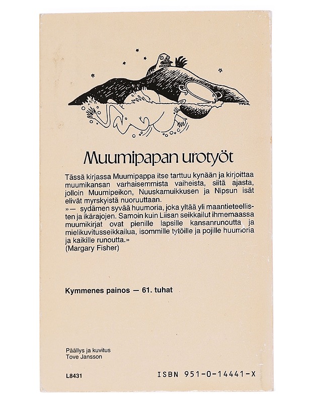 Muumipapan urotyöt - Jansson, Tove - Lastenkirjat - 10105627263 - 1