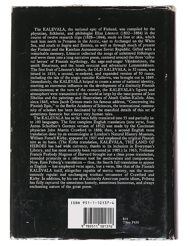 The Kalevala : epic of the Finnish people - Schoolfield, George C. - Romaanit ja novellit - 10105627273 - 1
