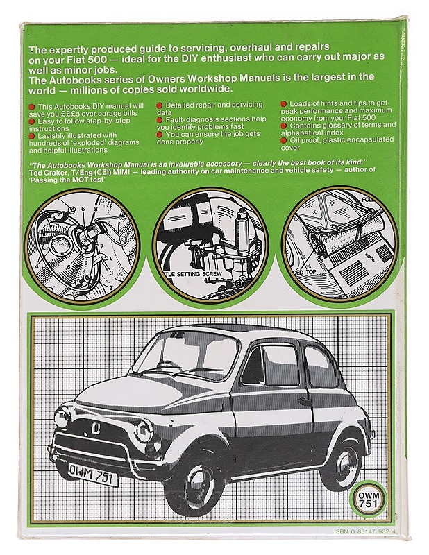 Fiat 500 Owners Workshop Manual  - Tietokirjat ja oppaat - 10105627280 - 1