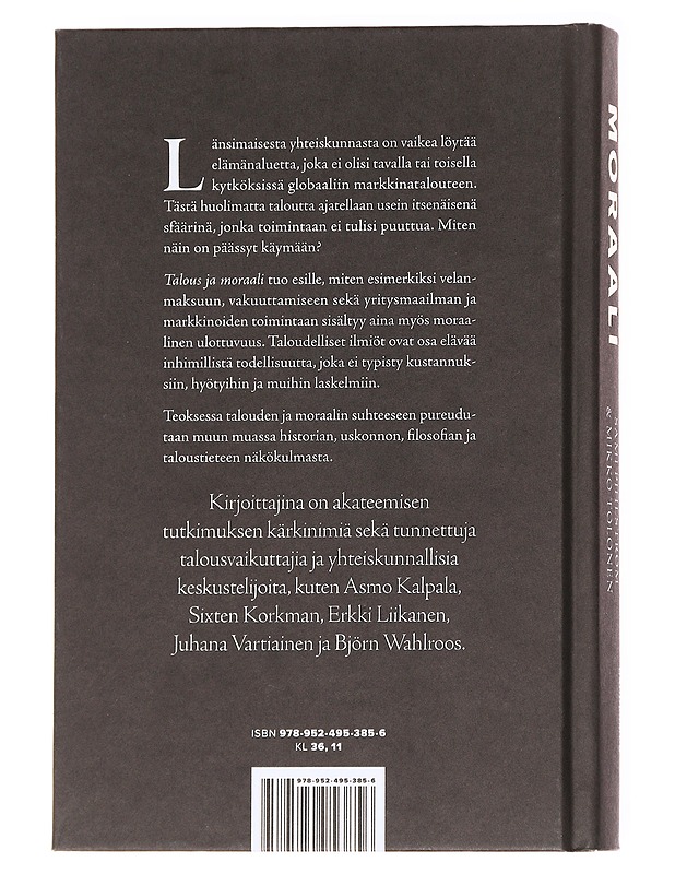 Talous ja moraali - Kivistö, Sari - Tietokirjat ja oppaat - 10105627434 - 1