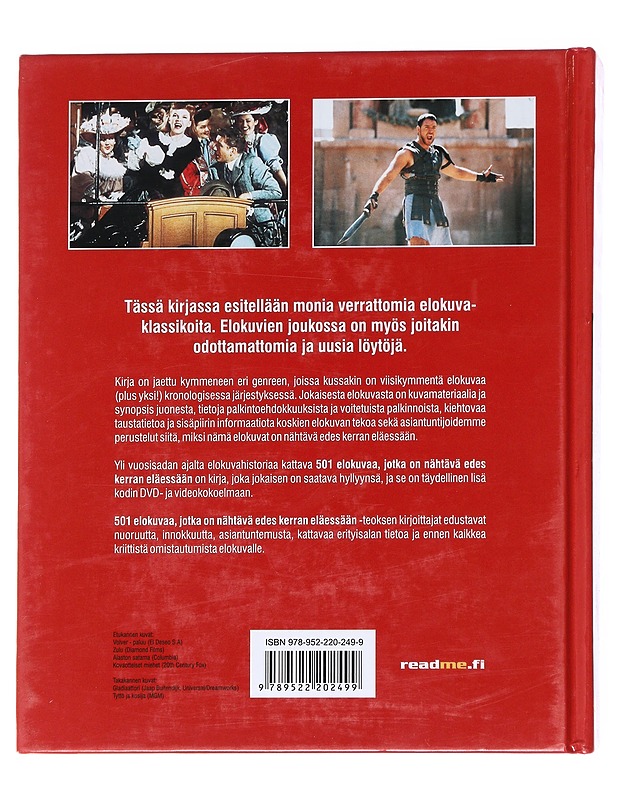501 elokuvaa - Haavisto, Laura - Musiikki- ja elokuvakirjat - 10105627524 - 1