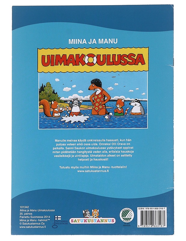 Miina ja Manu uimakoulussa - Teutori, 1941-2000 - Lastenkirjat - 10105627527 - 1