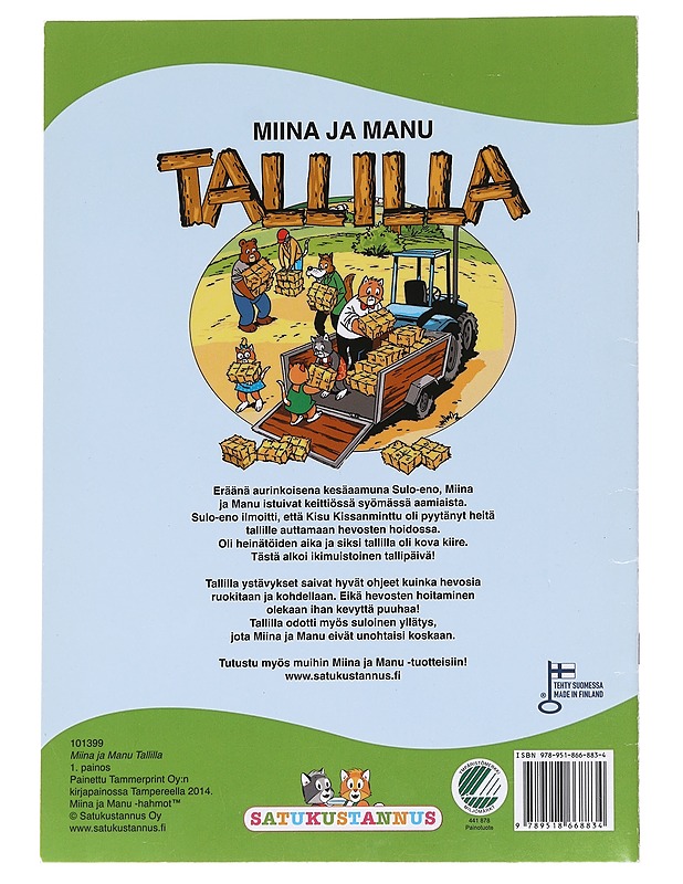 Miina ja Manu tallilla - Kylmänen, Marjo - Lastenkirjat - 10105627535 - 1