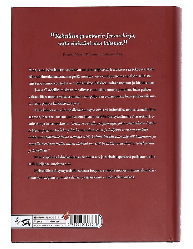 Jeesuksesta - Gardell, Jonas - Historiakirjat - 10105627587 - 1