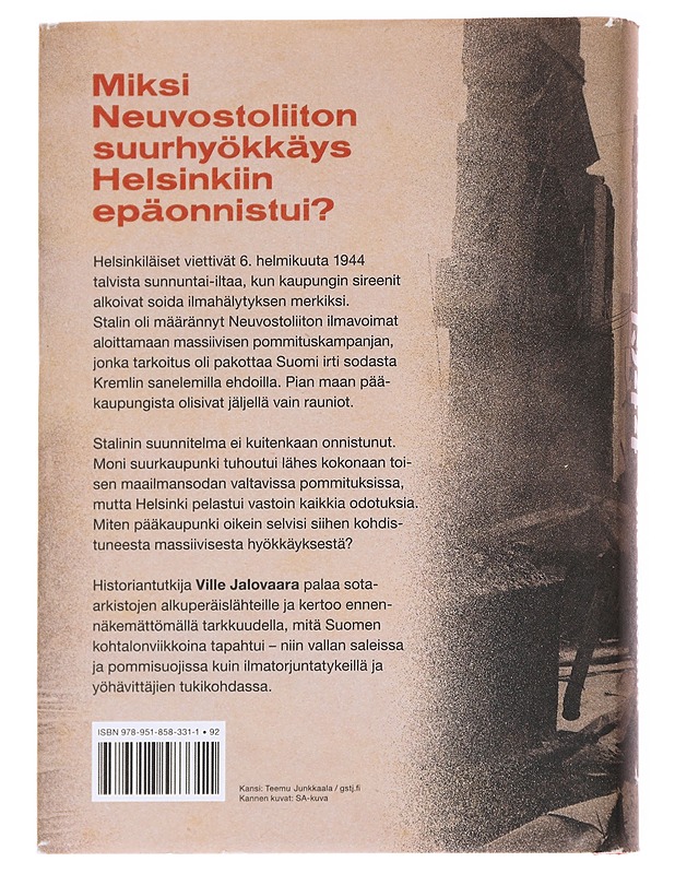 Helsinki 1944 / taistelu pääkaupungista - Ville Jalovaara - Historiakirjat - 10105627717 - 1