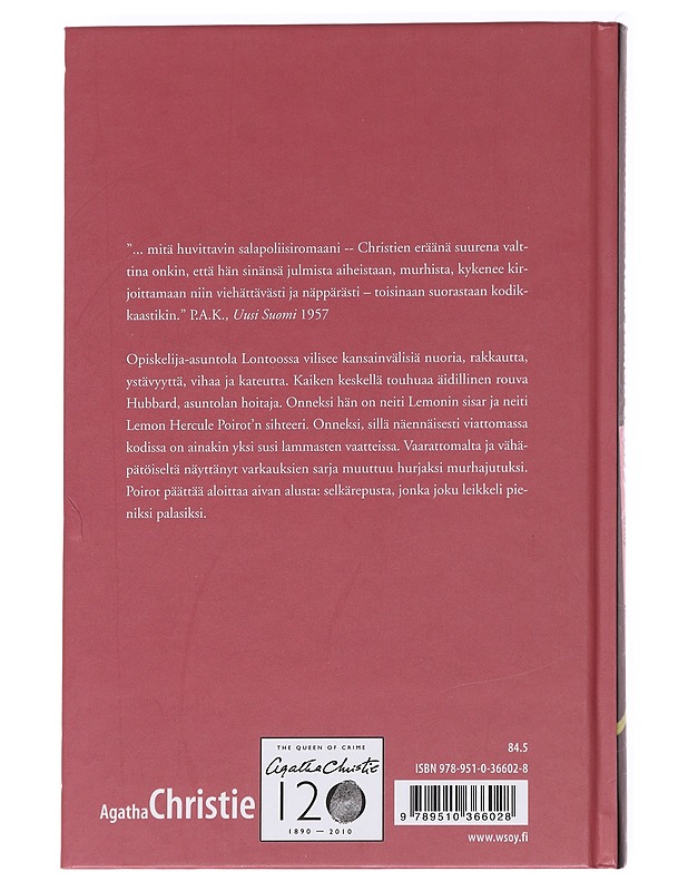 Neiti Lemon erehtyy - Christie, Agatha - Romaanit ja novellit - 10105627795 - 1