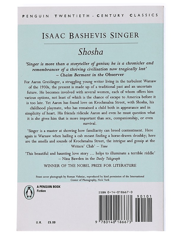Shosha - Isaac Bashevis Singer - Romaanit ja novellit - 10105627948 - 1