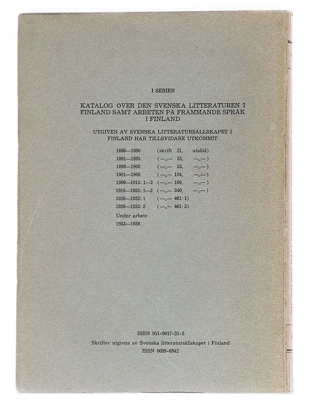 Katalog över den svenska litteraturen i Finland 1926-1932 2: Systematisk avdelning - Ölander, Dolly - Tietokirjat ja oppaat - 10105627953 - 1