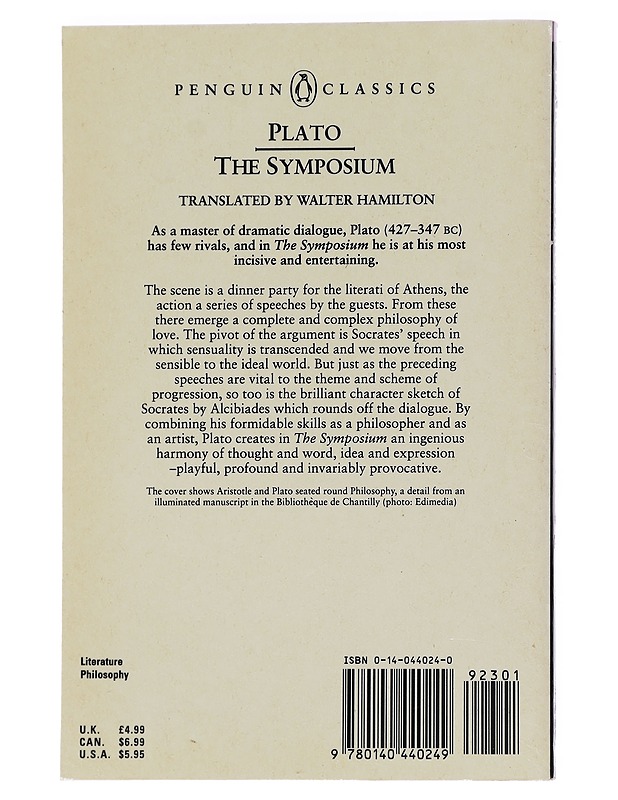 The symposium - Platon - Romaanit ja novellit - 10105627958 - 1