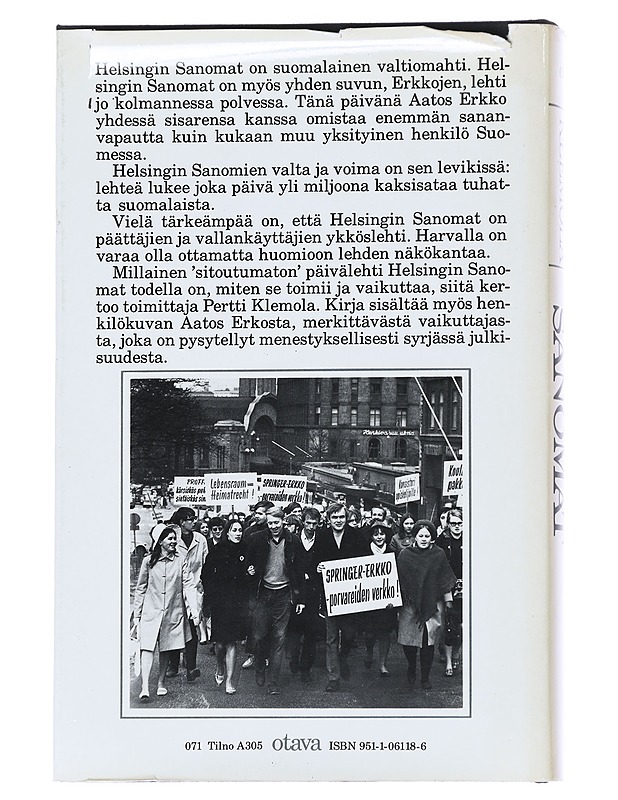 Helsingin sanomat, sananvapauden monopoli - Pertti Klemola - Historiakirjat - 10105627971 - 1