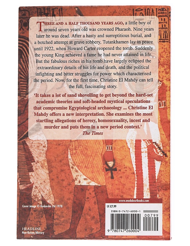 Tutankhamen: The Life and Death of the Boy-King - Christine El Mahdy - Romaanit ja novellit - 10105627981 - 1