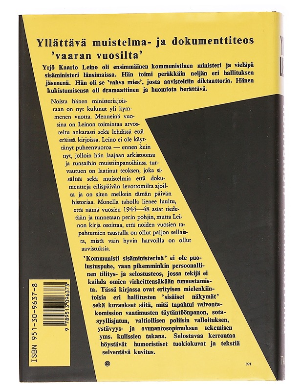 Kommunisti sisäministerinä - Yrjö Leino - Historiakirjat - 10105627982 - 1