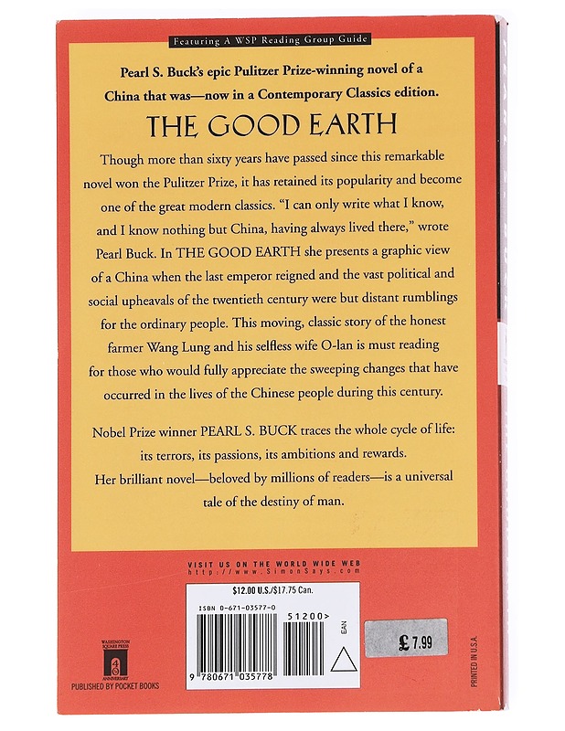 The Good Earth - Pearl S. Buck - Romaanit ja novellit - 10105628069 - 1