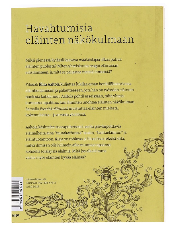 Esseitä eläimistä - Elisa Aaltola - Harrastekirjat - 10105628341 - 1