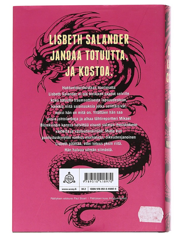 Tyttö joka etsi varjoaan - Lagercrantz, David - Romaanit ja novellit - 10105628344 - 1