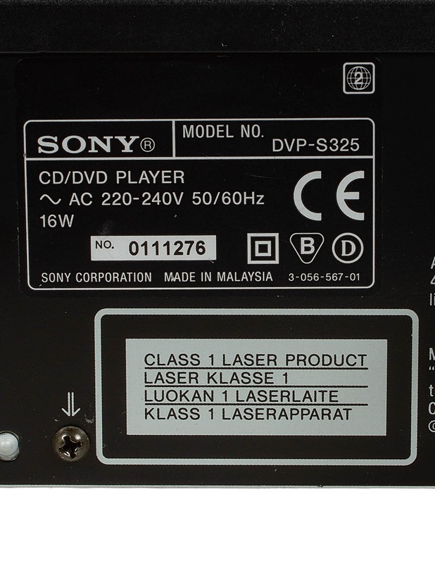 SONY DVP-S325 DVD/CD/VCD -soitin - Viihde-elektroniikka - 10105628450 - 3