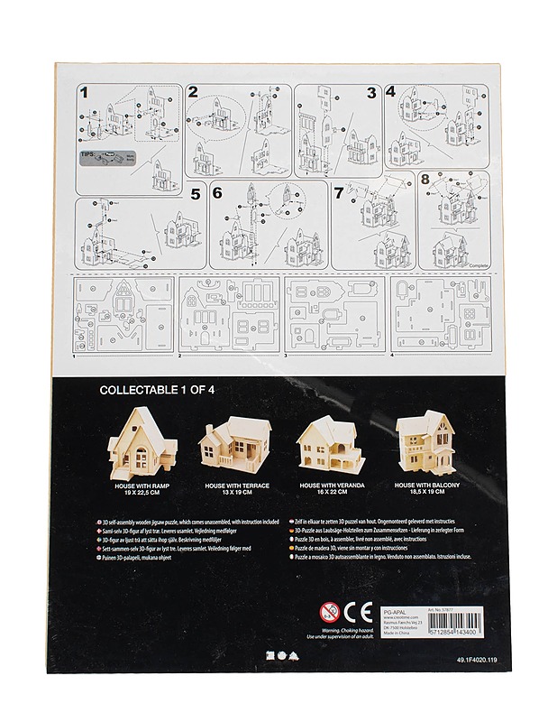 CREATIV COMPANY 3D palapeli talo - Lasten lelut - 10105628602 - 1
